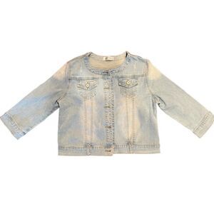 Hooyiu Blue Fire 2015 Fashion Beautiful denim crop jacket